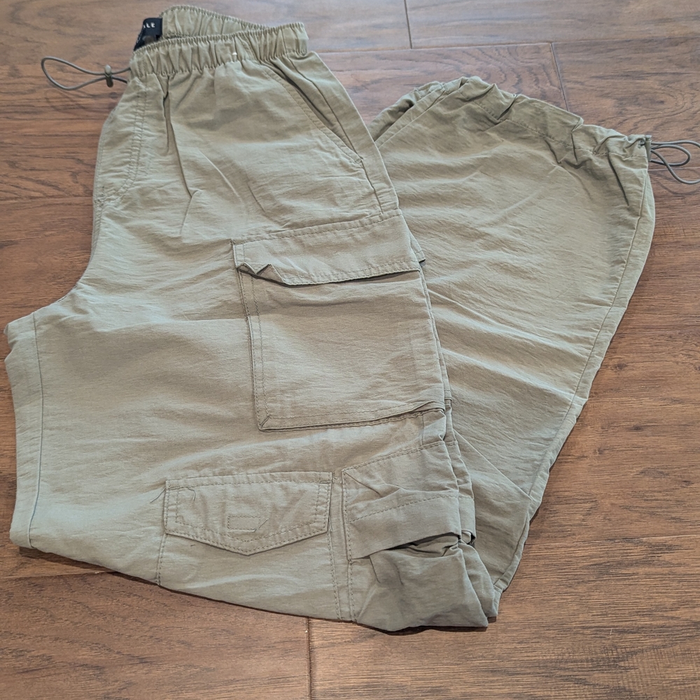 Aeropostale Tan Track Pants Relaxed Fit Joggers